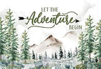 10X8FT Woodland Baby Shower Decorations Backdrop Adventure Awaits Backdrop Let The Adventure Begin Banner F73 by Alltten