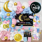 191 Pc Twinkle Twinkle Little Star Gender Reveal Decorations, Boy or Girl by RainMeadow