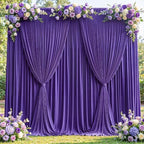 20x12ft Purple Backdrop Curtain Panels for Parties - Wrinkle Free Polyester Photo Curtain Backdrop Wedding Back Drop Fabric Drapes for Party Decorations Background for Photography - Image 6