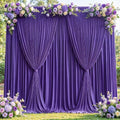 20x10ft Purple Backdrop Curtain Panels for Parties - Wrinkle Free Polyester Photo Curtain Backdrop Wedding Back Drop Fabric Drapes for Party Decorations Background for Photography by WishCare