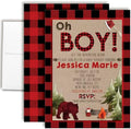 Custom Baby Shower Invites Lumberjack Baby Shower Invitation 20 5x7 Custom Personalized Invites With Envelopes - Unique Baby Lumberjack Shower Cards by AmandaCreation