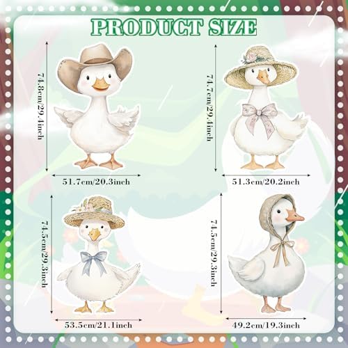 Honoson 4 Pcs Large 30" One Silly Goose Birthday Cardboard Cutouts Standup Silly Goose Baby Shower Backdrop 1st Birthday Party Decorations for Lawn Yard Signs Photo Booth Props Supplies - Image 2