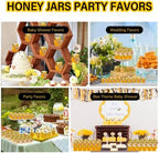 GIVAMEIHF Mini Glass Honey jars-1.5oz,60 pcs Hexagon Small Honey Jars,Bee Stickers,Tags,Jutes Rope,Mini Honey Jars with Lids,Perfect for Jams,Baby Shower,Wedding Favors,Party Favors(No Dippers) - Image 4