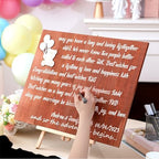 GlikCeil Baby Shower Guest Book Alternatives Baby Keepsake Gender Reveal Welcome Baby Shower Sign Wooden Signature Frame Pregnancy Decor with 4 Pens for Baby Shower Party Decorations (Bear) - Image 4