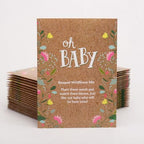 BENTLEY SEED CO. Oh Baby Flower Seeds Packets - Girl/Boy Baby Shower Favors - Pre-Filled, 25 Wildflower Seed Packs for Favor - Eco-Friendly Gift & Babys Guest Giveaways - Non-GMO Seeds - Brown - Image 2