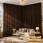 16ftx10ft Wrinkle Free Brown Backdrop Curtain - 10 Feet Photography Backdrop Drapes, Silky Polyester Back Drop Cloth for Wedding Baby Shower Balloon Arch Background - Image 3