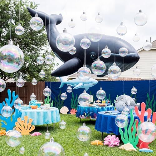 30Pcs Transparent 3D Bubble Party Decorations, 5 Sizes, Iridescent - Image 6