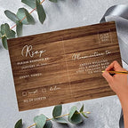 Andaz Press 56-Pack Personalized RSVP Postcards for Wedding Rustic Wood Cardstock Response Reply Cards for Bridal Shower Baby Shower Birthday Event Custom Date and Return Address 4 x 6-Inch - Image 2