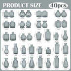 Glass Bud Vases in Bulk Small Mini Black Vase for Flowers 40pc - Image 6