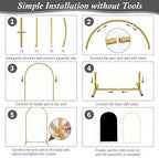Arttown 7.2FT Gold Metal Arch Backdrop Stand and Black Arch Cover Set - Image 5