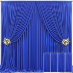 4 Panels Royal Blue Backdrop Curtain for Parties Wrinkle Free Blue Photo Curtains Backdrop Drapes Fabric Decoration for Wedding Birthday Party Baby Shower 20ft(W) x 10ft(H) by Tao-GePartyDecorations