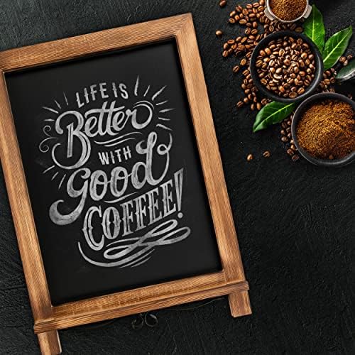 Rustic Torched Tabletop Chalkboard Sign/Hanging Magnetic Wall Chalkboard/Small Countertop Chalkboard Easel/Kitchen Countertop Memo Board / 12" x 17" in. Weddings, Birthdays, Baby Announcements - Image 4