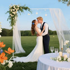 8.2FT White Metal Wedding Arches for Ceremony Square Balloon Arch Stand Rectangular Backdrop Stand for Anniversary Birthday Party Bridal Shower Home Indoor Outdoor Decoration - Image 6