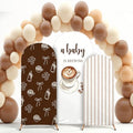 3 Pcs (4/5/6 Ft) A Baby is Brewing Baby Shower Decoration A Baby Brewing Arch Backdrop Cover Brown Coffee Bean Theme Backdrop for Gender Reveal Birthday by Unknown