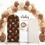 3 Pcs (4/5/6 Ft) A Baby is Brewing Baby Shower Decoration A Baby Brewing Arch Backdrop Cover Brown Coffee Bean Theme Backdrop for Gender Reveal Birthday by Unknown