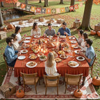Wish Care Rust Spandex Tablecloths for 60x60 Inch Square Tables, Stretch Fitted Table Clothes with Pleated Ruffle Skirt for 60” Table, Wrinkle Free and Elastic, for Party Kitchen Home Dining - Image 4