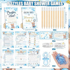 Sherr 424 Pcs Baby Shower Pacifier Hunt Games Blue Bear - Image 3