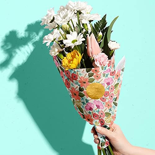 Jillson Roberts 20" x 30" Printed Floral Gift Tissue Gift Wrapping Supplies, Gypsy, 24 Folded Sheets - Image 5