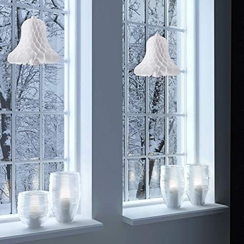 WILLBOND 20 Pcs Paper Wedding Bells Hanging Honeycomb 12 Inch,White - Image 6