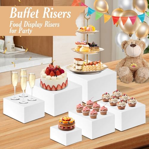 6 PCS Buffet Risers, Large Food Risers for Buffet Table, Dessert Display - Image 3