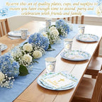 Pickmesh 250 Pcs Blue First Holy Communion Disposable Tableware Set God Bless Baptism Disposable Paper Plates Napkins and Cups for Boys Christening Celebration Baby Shower Religious Supplies Serve 50 - Image 5