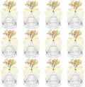 12 Sets Glass Candy Jar with Lid Crystal Dish Return Gifts for Guest, White by Honeydak