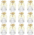 12 Sets Glass Candy Jar with Lid Crystal Dish Return Gifts for Guest, White by Honeydak