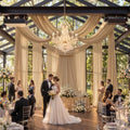 20ft x 15ft Champagne Backdrop Curtains for Wedding Parties, 4 Panels Extra Long Wrinkle Free Fabric Drapes Photo Backdrop for Baby Shower Birthday Stage Reception Lobby Decoration by CO-AVE