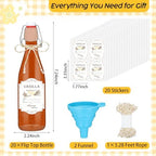 Queekay 20 Pack Mini Swing Top Glass Bottles - Image 2