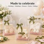 Dobafun Clear Gift Bags with Handles, 55 PCS Clear Goodie Bags with Ribbon - Image 3