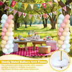 6.5FT Wedding Arch Backdrop Stand Metal Backdrop Stand with 2 Pcs Adjustable Balloon Arch Stand Gold Wedding Arch Frame for Birthday Party Graduation Baby Shower Ceremony Outdoor Indoor Supplies Décor - Image 7