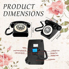 Audio Guest Book Wedding Phone, Record Customized Audio Message with Guest Book Retro Phone Audio GuestBook for Wedding Birthday Party Confession Audio Message Voicemail(Black) - Image 5