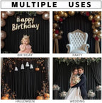 30x10FT Black Backdrop Curtains for Wedding Parties, Wrinkle Free Photo Backdrop Curtains for Wedding Birthday Party Baby Shower, Fabric Drape with Rod Pockets 5ft x 10ft, 6 Panels - Image 3