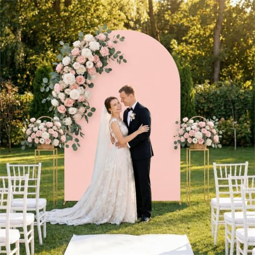 Arttown 7.2FT Arch Backdrop Stand and Pink Arch Cover Set - Image 6