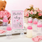 Roowest Bottle Chug Baby Shower Games Favors, Pink, Elephant - Image 4