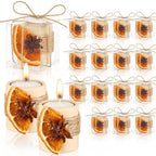 MTLEE 16 Pack Wooden Tealight Candle Holder Kit Guest Gifts, Rustic by MTLEE
