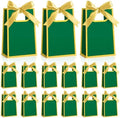 AmazingSpark 50 Pcs Green Gold Mini Gift Bags Bulk 6.3 x 3.9 x 2.8 Inch Party Favors Elegant Small Gift Bags with Handles and Ribbon Bows for Wedding Birthday Bridal Baby Shower Party Favors by Unknown