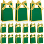 AmazingSpark 50 Pcs Green Gold Mini Gift Bags Bulk 6.3 x 3.9 x 2.8 Inch Party Favors Elegant Small Gift Bags with Handles and Ribbon Bows for Wedding Birthday Bridal Baby Shower Party Favors by Unknown
