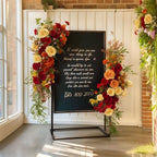 Wedding Welcome Sign Holder, 57”x15.7”x 31.5” Welcome to Our Wedding Sign Adjustable Display Stand ,Gold Easel Stand Personalized for Baby Bridal Shower Sign Black - Image 2