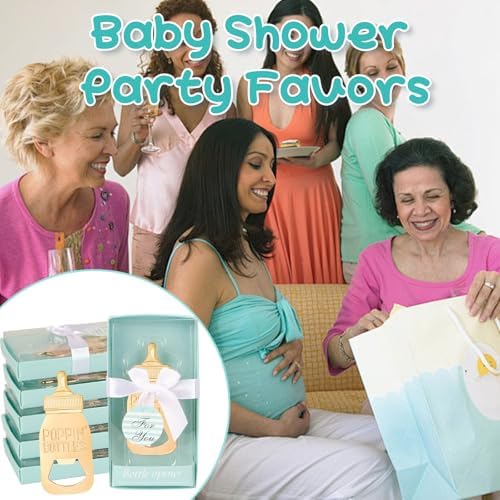 50Pack Poppin Bottle Openers for Baby Shower Favors Boy Baby Shower Return Gifts Decorations and Blue Souvenirs - Image 5