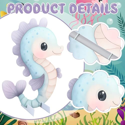 Weysat 4 Pcs Large Sea Party Stand Under the Sea Party Decorations Set - Image 3
