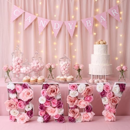 4 Pcs Baby Fillable Letter Boxes Shaped Charcuterie Boards - Image 2