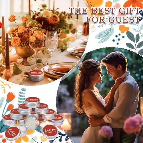 MTLEE 50 Pcs Terracotta Thank You Candles Baby Shower Wedding Favors - Image 2