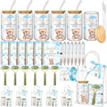 Reallnaive 6 Set Bear Baby Shower Game Prizes for Player Winners Tumblers with Lids Straws Roller for Face Pens Spiral Notebooks Gift Bags for Baby Bridal Shower Wedding Game Favors by Reallnaive
