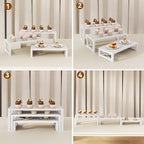 IBUYKE Wood Cupcake Display Stand,Set of 3,White TLJ019W - Image 7