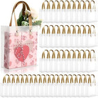 Qilery 50 Small Frosted Gift Bags with Handles, 5.9 x 5.1 x 2.36 Inches by Qilery