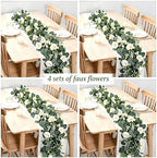 8FT x 4FT Adjustable Table Backdrop Stand Kit with Floral Garland, Balloons, Banners & Air Pump - Complete Party Decoration Set for Birthday, Anniversary, Wedding, Baby Shower - Image 4
