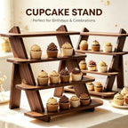 Wooden Cupcake Stand, 4 Tier Wood Rustic Cupcake Stand - Image 6