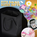 Zhehao 50 Pack Mini Gift Bags Bulk with Handles and Tags,Black - Image 4
