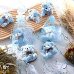 Sasylvia 25 Set Bear Party Favors for Guest 25 Mini Tiny Keychains 25 Thank You Tags 25 Organza Bag - Image 5